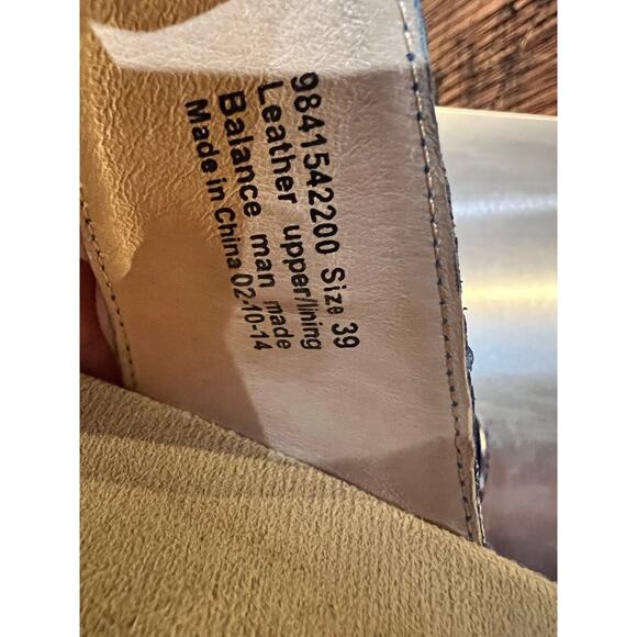 Dansko Women’s Sandals Size 39 US 8.5-9 Wedge Heel Blue Buckle Strappy Comfort - Picture 8 of 9